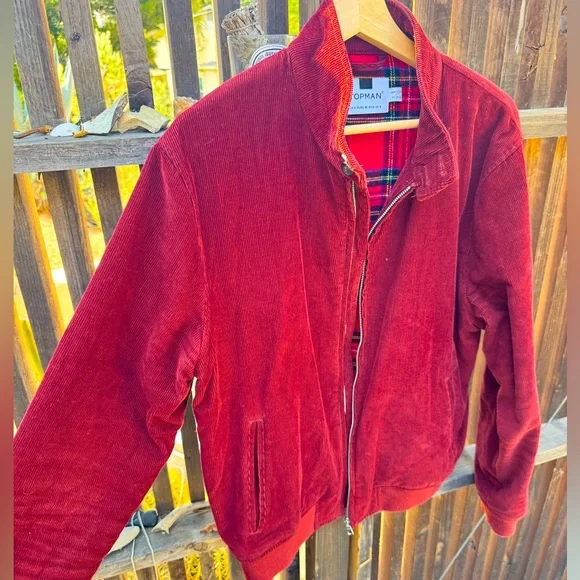Vintage Topman Burgundy Corduroy Jacket - Picture 1 of 7